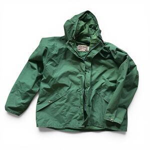 Vintage Cabela's Gore Tex Rain Jacket Men XL Parka Green Hood Hunting Fishing